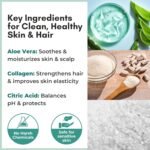 Nurture Rinse Free Body Wash Shampoo Aloe Cleansing Foam - 8.5 oz, 3 Pack | Gentle liquid soap solution offers essential hygiene, suited for sensitive skin while camping, travel or elderly adult care - Image 7