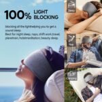 Cotton Sleep Eye Mask for Men and Women, 100% Blocking Light Sleeping Mask | Soft Zero Pressure Cooling Blackout Eye Masks for Sleep, Eye Covers for Sleeping fits All Heads Adjustable - Image 7