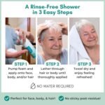 Nurture Rinse Free Body Wash Shampoo Aloe Cleansing Foam - 8.5 oz, 3 Pack | Gentle liquid soap solution offers essential hygiene, suited for sensitive skin while camping, travel or elderly adult care - Image 9