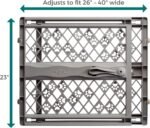 MYPET Paws Portable Pet Gate: 26-40" Wide Expandable, Pressure Mounted No Tools Needed, Durable Dog Gate for Doorways, Made in USA, 23" Tall, Fieldstone Gray - Image 5