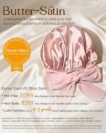 YANIBEST Adjustable Silk Bonnet for Sleeping Women Double Layer Satin Bonnet Reduce Friction Prevent Frizz Curly Hair - Image 3