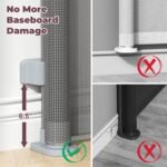 Retractable Baby Gate for Stairs & Doorways, Dog Gate Indoor Outdoor | Extends to 55" Wide 34" Tall Mesh Child Gate for Hallways, Deck, Porch, Pet Toddler Safety Essentials, Easy Install, Grey - Image 4