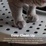 IRIS USA Large Top Entry Cat Litter Box, Hooded Privacy, Black/Gray | Multi-Cat Households, Protected Interior, Enclosed Top Access, Dog Proof Pan, Reduced Tracking, Odor Trapping - Image 6