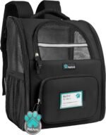 PetAmi Dog Backpack Carrier Airline Approved Cat Pet Puppy Bag, Black - Image 2