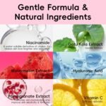 Daily Skincare Set for Young Women, 6-Piece Facial Care Routine | Natural Fruit Kit with Peptide, Vitamin C & Ceramide - Smoothing & Radiance Care, Gifts for Young Women - Image 4