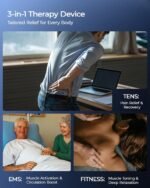 TENS Unit Muscle Stimulator for Back Pain Relief, Model SM9055 | 3-IN-1 TENS Machine, 36 Modes 20 Intensities, Portable Travel Home Use, 12 Pads for Back Shoulder Sciatica, Gift for Dad Mom - Image 3