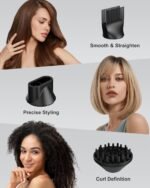 ANNLARY Hair Dryer with Comb, ANNLARY 1800W Blow Dryer with Diffuser for Curly Hair, Plasma Ionic Hair Dryer for Frizz Control, Foldable Portable Low Noise Hairdryer, 6.5 ft ALCI Cord - Image 5