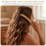 ORW Fine Tooth Comb with Handle, Bamboo Detangling Comb for Fine Hair, Anti Static Styling Comb, Wet & Dry Hair - Image 7