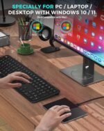 Wired touchpad supports multi gesture control, Aluminum alloy casing and glass panel Trackpad Mouse with Multi-Touch Navigation for Windows 10/11/Linux/fedora 43 Laptop PC Notebook Computer (black) - Image 6