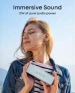 Anker soundcore 2 Portable Bluetooth Speaker, Stereo Sound, IPX7 | BassUp, 24H Playtime, Bluetooth 5, Wireless Speaker for Home, Outdoors, Travel-Baby Blue - Image 4