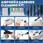 Upgrade Phone Cleaning Kit 47PCS, iPhone Cleaning Kit, Airbud AirPods Cleaning Kit, Keyboard, Charging Port Cleaner for Apple Lightning/Android USB-C - Includes Putty, Cloth & Wipes (Black) - Image 4