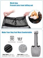 Ownpets XL Dog Sling 15-25lbs, Hands-Free Carrier with Bottom Support Pad | Sturdy Base Prevents Pet Sagging, Soft Shoulder Strap for Comfort, Storage Pocket, Secure Fit for Vet & Travel - Image 4