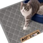 GORILLA GRIP Cat Litter Box Mat, Cushioned Coil Mesh Litter Trapping Mats, Scatter Control Supplies for Less Mess, Phthalate Free, Ultra Deep Catch Grooves, Rinse or Vacuum to Clean, 24x17 Gray - Image 2