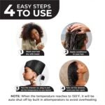 Hair Steamer for Natural Hair Home Use w/10-level Heats Up Quickly, Heat Cap for Deep Conditioning - Thermal Heat Cap for Black Hair, Great for Deep Conditioner (Black) - Image 8