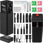 Upgrade Phone Cleaning Kit 47PCS, iPhone Cleaning Kit, Airbud AirPods Cleaning Kit, Keyboard, Charging Port Cleaner for Apple Lightning/Android USB-C - Includes Putty, Cloth & Wipes (Black) - Image 2