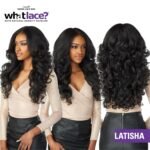 Sensationnel What Lace 13x6 Wig-Latisha, 1B OFFBLACK | Lace Front, Hand-Tied, Synthetic, Natural Density Pre-Plucked Hairline, Glueless - Image 7