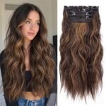 Clip in Hair Extensions, 20 Inches Wavy Synthetic Hair Extensions Clip ins | Clip in extensions for Women and Girls, Soft and Natural, Perfect for Daily Casual Wear, Date Night, Wedding, Photoshoot - Image 2
