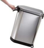 simplehuman Medium Pet Food Storage Container, Holds 25-29 lb / 11-13 kg of Dry Dog Food, Cat Food, or Bird Seed, Airtight Lock-Tight Lid with Magnetic Scoop, BPA-Free, Brushed Stainless Steel - Image 8