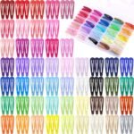 Funtopia 150pcs Hair Clips, 50 Colors Snap Hair Barrettes for Girls | 2 Inch Colorful Snap Hair Clips with Storage Case, Non Slip Metal Barrettes for Women Girls Toddler Kids Teens - Image 8
