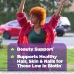 Natrol Biotin 10000mcg, 4X Faster Dissolve Supplement for Healthy Hair, Skin and Nails for Those Low in Biotin, Plus Energy Metabolism Support, 60 Tablets, Up to a 60 Day Supply - Image 5