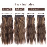 Clip in Hair Extensions, 20 Inches Wavy Synthetic Hair Extensions Clip ins | Clip in extensions for Women and Girls, Soft and Natural, Perfect for Daily Casual Wear, Date Night, Wedding, Photoshoot - Image 3