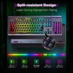 TECKNET Wired Gaming Keyboard, RGB Backlit Keyboard with Metal Panel Design | 15-Zone RGB Illumination, Whisper Quiet Design, IP32 Water Resistance, 25 Anti-ghosting Keys, Ergonomic Design - Image 7