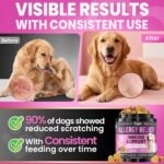 Dog Allergy Chews Itchy Skin Yeast Relief & Immune Support Omega 3-200ct | Allergy Relief for Dogs with Colostrum & Probiotics for Paw Licking, Hot Spots, Yeast & Seasonal Allergies, Chicken Flavor - Image 5