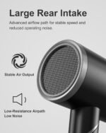 ANNLARY Hair Dryer with Comb, ANNLARY 1800W Blow Dryer with Diffuser for Curly Hair, Plasma Ionic Hair Dryer for Frizz Control, Foldable Portable Low Noise Hairdryer, 6.5 ft ALCI Cord - Image 8