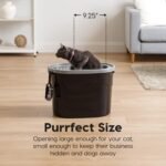 IRIS USA Large Top Entry Cat Litter Box, Hooded Privacy, Black/Gray | Multi-Cat Households, Protected Interior, Enclosed Top Access, Dog Proof Pan, Reduced Tracking, Odor Trapping - Image 4
