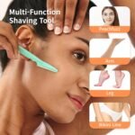 Tinkle Dermaplaning Tool 6ct, Dermaplane Razor for Women, Safe and Easy Peach Fuzz Remover, Eyebrow Trimmer with Protective Cover, Stocking Stuffers - Image 6
