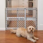 MYPET Universal Pet Gate: 26” - 42” Wide Dog Gate for Doorways with Pressure Fit or Swinging Door Hardware Mounting Types Included: 26" Tall; Gray - Image 9