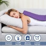 Electric Heating pad with 6 Heat Settings, Auto Shut Off, Dry Electric Heating for Back Neck Knee Arms Legs Shoulder Heat Pads for Christmas Birthday Father's Day Mother's Day (24"X12", Dark Purple) - Image 4