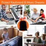 88 Keys Piano Keyboard Dust Cover, Music Dirt Proof Stretchy Electronic Keyboard Cover With Durable Elastic & Cord Lock Must Have Piano Accessories - Image 9