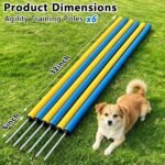6-Pack Dog Agility Weave Poles with Stakes for Backyard Dog Training - Image 3