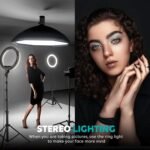 10" Ring Light with Stand 72'' Tall & Phone Holder,38 Color Modes Selfie Light with Tripod Stand,Stepless Dimmable/Speed LED Ring Light for iPhone & Android,YouTube, Makeup,TIK Tok - Image 4