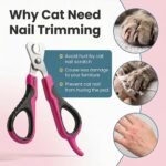 Tpotato Cat Nail Clipper with Nail File,Stainless Steel Cat Nail Trimmer for Indoor Cats,Professional Kitten Nail Clipper for Small Large Adult Cats Claws and Toenail - Image 7
