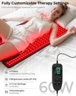 Red Light Therapy Mat for Body, 33"×17" Infrared Mat Wearable | 380 LEDs, Infrared Light Therapy for Back Shoulder Pain Relief, Portable for Home Office Travel, Gift for Men Women - Image 7