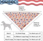 American Flag Dog Bandana, Ice Cream Hamburg Flag Pet Scarf, Premium Durable Fabric, Patriotic 4th of July Bandanas for Medium Large Dogs Pets (Large) - Image 5