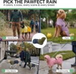 Luciphia Dog Raincoat, Adjustable Hooded Reflective Jacket with Pocket | Olive Navy XX-Large dog rain jacket with leash hole, buckle-on, non-stick fur. For daily walks. - Image 7