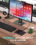 Wired touchpad supports multi gesture control, Aluminum alloy casing and glass panel Trackpad Mouse with Multi-Touch Navigation for Windows 10/11/Linux/fedora 43 Laptop PC Notebook Computer (black) - Image 4