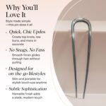 Kitsch French Hair Pins for Women | Secure Hold All Day - Hematite, 1pc | Elegant & Durable Metal French Pin for Updos, Chignon, Buns & Twist Hairstyles | Comfortable Fit Hair Accessories For Women - Image 4