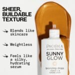 Pacifica Sunny Glow Liquid Face Bronzer Drops - Face Makeup Bronzing For Face & Cheeks for Instant Sun-Kissed Glow - Vitamin C & Glycolic Acid Infused Liquid Bronzer Illuminating Highlighting Clean - Image 5
