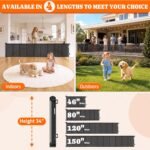 Pawtners Retractable Baby Gates, 34" Tall Extends to 80" Wide Dog Gate | Long Gate with Reinforced 6 Supporting Rods to Prevent Crawling for Stairs, Hallways, Indoor & Outdoor Open Spaces - Image 8