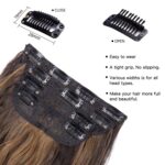 Clip in Hair Extensions, 20 Inches Wavy Synthetic Hair Extensions Clip ins | Clip in extensions for Women and Girls, Soft and Natural, Perfect for Daily Casual Wear, Date Night, Wedding, Photoshoot - Image 4
