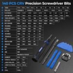 STREBITO Precision Screwdriver Set 153 in 1 Small Magnetic Screwdriver Set | Electronics Screwdriver Set Mini Repair Tool Kit for RC, Computer, PC, Laptop, iphone, Macbook, PS5, Xbox, Jewelers, Glasses - Image 3