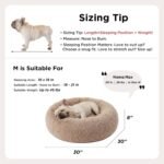Bedsure Calming Dog Bed Medium Size Dog Donut Washable Pet Bed,30ins Camel | Oprah Daily Sleep Award,Fluffy Faux Fur Round Cuddler,Anti-Slip Bottom,Anti-Anxiety,Deep Sleep for Pets Up to 45 Lbs - Image 10