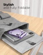 Nulaxy Full Aluminum Dual Folding Cell Phone Stand for Desk, Purple | Height Angle Adjustable, Portable, Anti-Slip Base, Fits 18mm Thick Case Smartphone, Nintendo Switch Desk Essential Accessory - Image 6