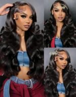 26 Inch Body Wave Human Hair Wig 13x6 Lace Front Wigs Human Hair Pre Plucked 200 Density HD Lace Frontal Wigs With Baby Hair Glueless Wigs Silky Smooth Tangle-free for Women Daily - Image 3