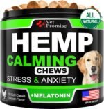 Hemp Calming Chews for Dogs with Anxiety and Stress - Dog Calming Treats - Anxiety Relief - Separation - Travel - Barking - Melatonin - Hemp Oil - 120 Soft Treats - Made in USA - Image 2