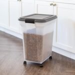 IRIS USA Dog Food Storage Container, Up to 54 lbs, Dark Gray, Made in USA | Includes 2-Cup Scoop & Wheels, Airtight Seal, BPA-Free, Bird Seed, Cat food, Cat Litter, Treats, Keeps Kibble Fresh - Image 9
